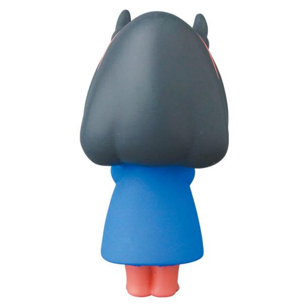The VAG Series 25 — Maria by Asami Matsumura from Medicom (JP) is a small vinyl figure with a dark, bob-shaped head, blue body, and pink legs, shown from the back—a charming example of Japanese vinyl toy design.