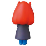 VAG Series 25 — Maria by Asami Matsumura (Medicom JP): A Japanese vinyl toy with bright red hair, blue legs, a dark coat, and small red horns when viewed from behind.