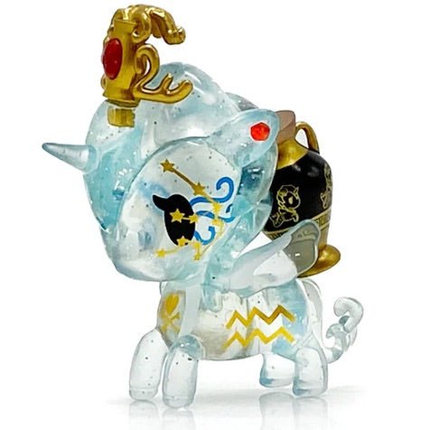 A small figure of a Zodiac Unicorno — Aquarius with a crown on it, perfect for any Aquarius. (Brand Name: tokidoki)