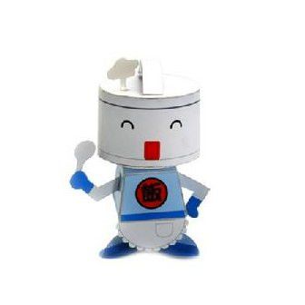 Rice Cooker Bot DIY Paper Toy Postcard #090