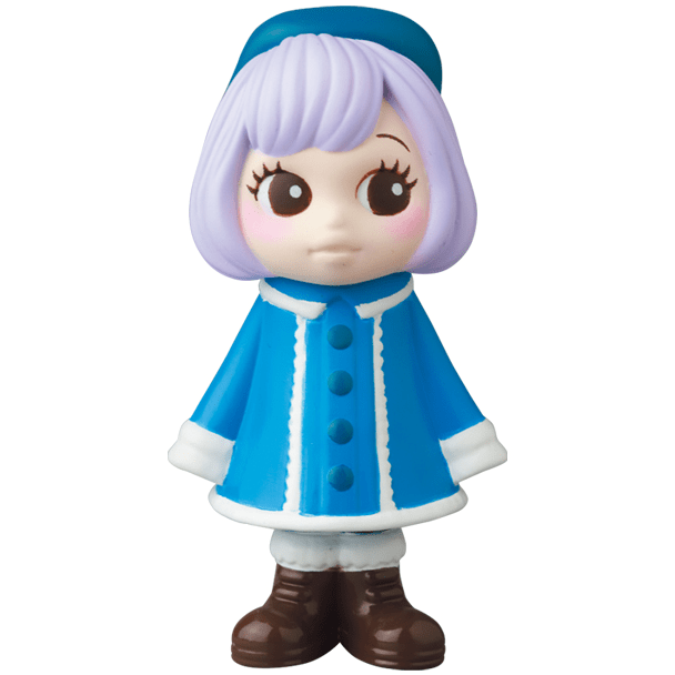 A VAG 31 β Uramy and Tsurami toy figure designed by Japanese vinyl toy artists, featuring a blue coat and purple hair, manufactured by Medicom (JP).