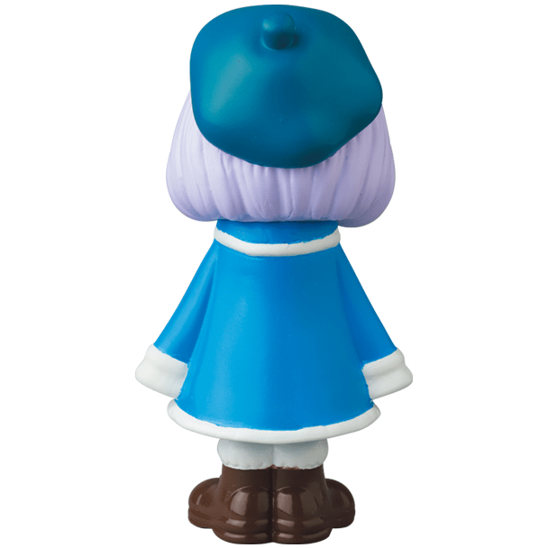 A VAG 31 β Uramy and Tsurami toy figure of a woman wearing a blue hat, from Medicom's Gacha series.