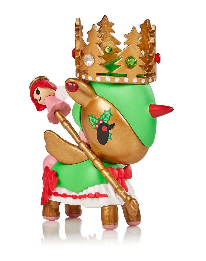 A Unicorno Holiday Series 4 Blind Box figurine of a reindeer wearing a crown by tokidoki.