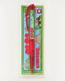 A Wee Devil Action Pen in a package with an image of an angry bird from Ninjatown by Inked Pulp (US).