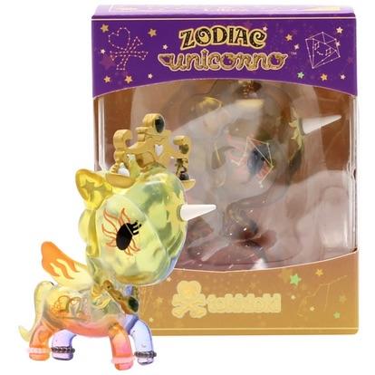 A Zodiac Unicorno — Libra figurine in a box with a crown on it, perfect for Libra Zodiac enthusiasts by tokidoki.