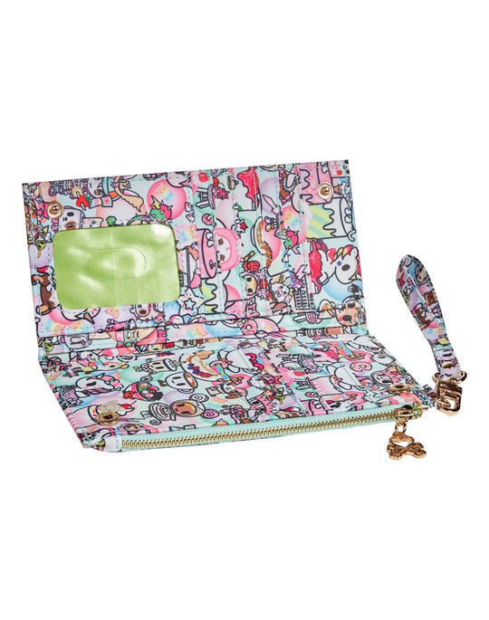 Indulge in the sweet cafe vibes with this adorable Tokidoki Long Snap Wallet Sweet Cafe inspired by Lilo & Stitch.