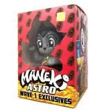 A box with a Maneki-Astro — Silver Metallic Flake — Rotofugi Exclusive cat, inspired by Tezuka Productions.