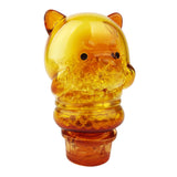 A small Meng Meng Bing — Dog Popsicle Mini-Figure with a teddy bear on it, resembling animal-shaped treats by Sun Day Toy (CN).