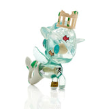 A small figurine of a unicorn from the tokidoki Mermicorno Series 7 Blind Box Collection.