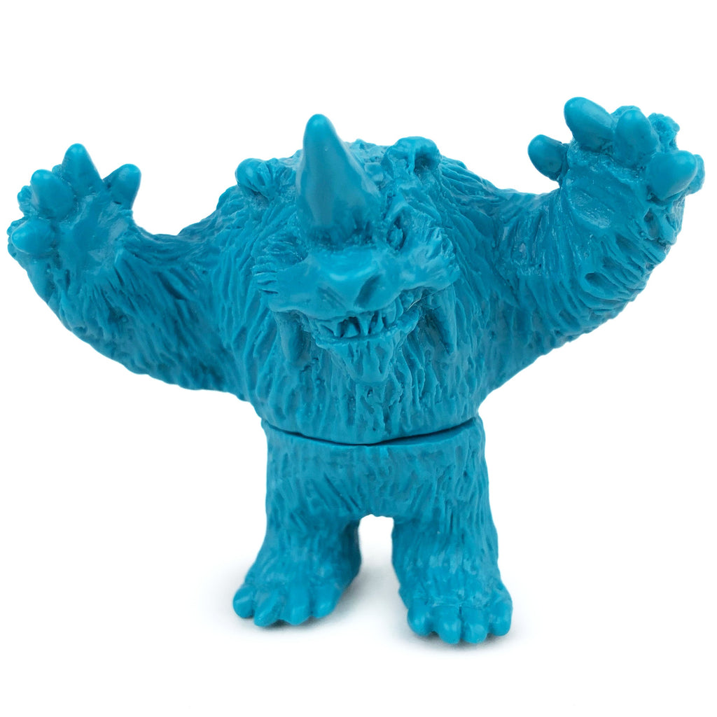 A Neo-Fighters X Rotofugi 312 Edition toy with blue horns from Geoff Maxfield (US).