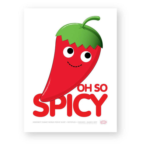 Oh So Spicy Yummy World Limited Edition Kidrobot Poster.