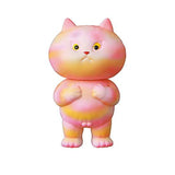 An artist designed VAG 29 — Futekoneko vinyl toy from Medicom (JP) in pink and yellow is displayed on a white background.