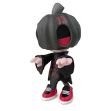 A limited edition designer toy with a PumpKid - Collect or Die Edition design in black and red by Czee13 from Clutter Studios (US).
