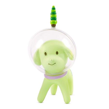 A green Puppy Tang from the Little Forest series wearing a space helmet by AICHIAILE (CN).