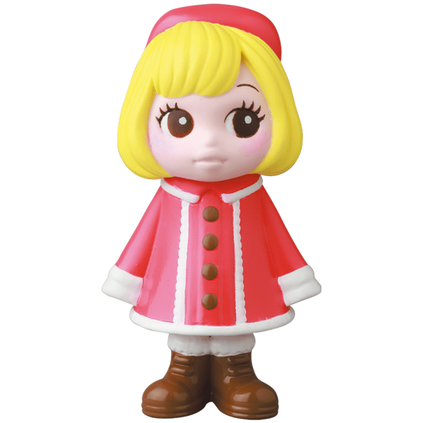 A VAG 31 β Uramy and Tsurami figurine of a girl with blonde hair and a red coat by Medicom (JP).