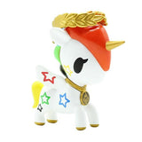 A All Star Champs Blind Box toy unicorn with a crown on its head by tokidoki.