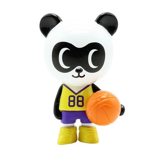 A panda bear figurine holding a basketball, perfect for sports fans from the All Star Champs Blind Box by tokidoki.