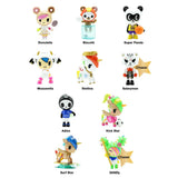 A group of All Star Champs Blind Box figurines in various poses, inspired by tokidoki designs.