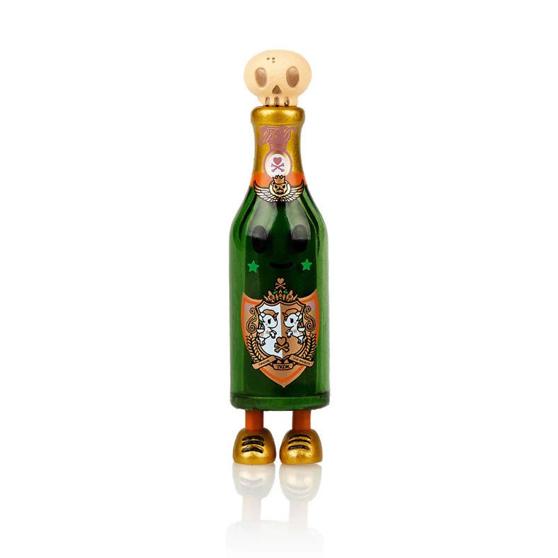 A bottle with a skull on top of it, perfect for any tokidoki Boozy Besties Blind Box.