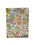 A tokidoki Stay Wild Notebook with classic characters on it.