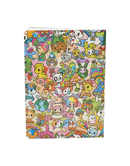 This Stay Wild notebook by tokidoki is filled with classic characters, creating a playful and vibrant design.
