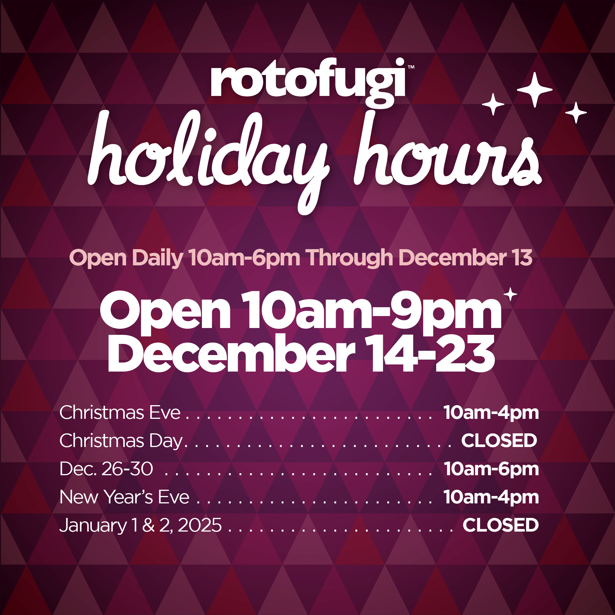 2024 Holiday Hours Banner Image }}