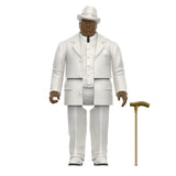 This Notorious B.I.G. ReAction Figure is inspired by the hip-hop legend Notorious B.I.G. The figure features a white action figure with a cane and hat.