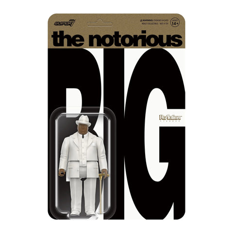 The Notorious B.I.G. ReAction Figure of the hip-hop legend Notorious B.I.G. - Biggie In Suit by Super 7 (US).