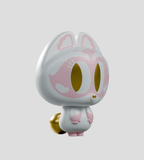 The Creative Dump Blind Box by Kaleidos Creative features a cute white and pink cartoon animal with big yellow eyes, a golden nose, and tail—an ideal collectible for fans of Kaleidos Creative or blind box figurines.