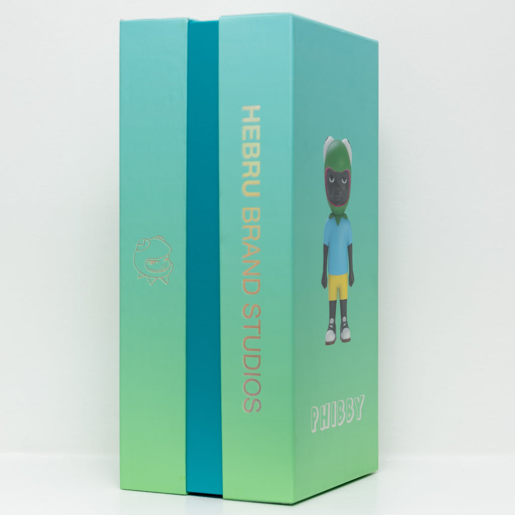 Introducing the Phibby — OG (Green) from Hebru Brand (US), a limited edition turquoise and green gradient box set adorned with the text 