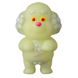 This delightful gachapon figure, the VAG 40 — Norakoinu Dog, from Medicom (JP), showcases a small, round creature with fluffy ears, a pink nose, and red eyes. Crafted from Japanese vinyl, it stands upright in light green with its front paws together, capturing the whimsical essence of Vinyl Artist Gacha collectibles.