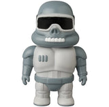 The VAG 45 — Space Controller by Medicom (JP) is a plastic figurine with a skull-like, stormtrooper-inspired face and Japanese vinyl toy design, featuring grey and white helmet and armor reminiscent of gachapon figures.