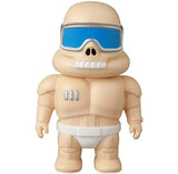 VAG 45 — Space Controller by Medicom (JP): a muscular tan figure with a skull-like face, blue goggles, and white briefs stands upright—an eye-catching Japanese vinyl toy inspired by Vinyl Artist Gacha gachapon figures.
