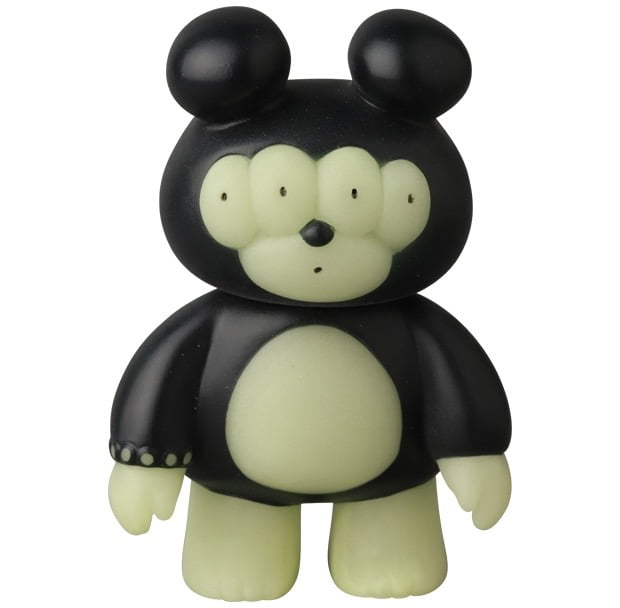 VAG 46 — Matthew by Medicom is a black and pale green three-eyed bear vinyl figure, perfect for adding unique character to any Vinyl Artist Gacha or gachapon collection.