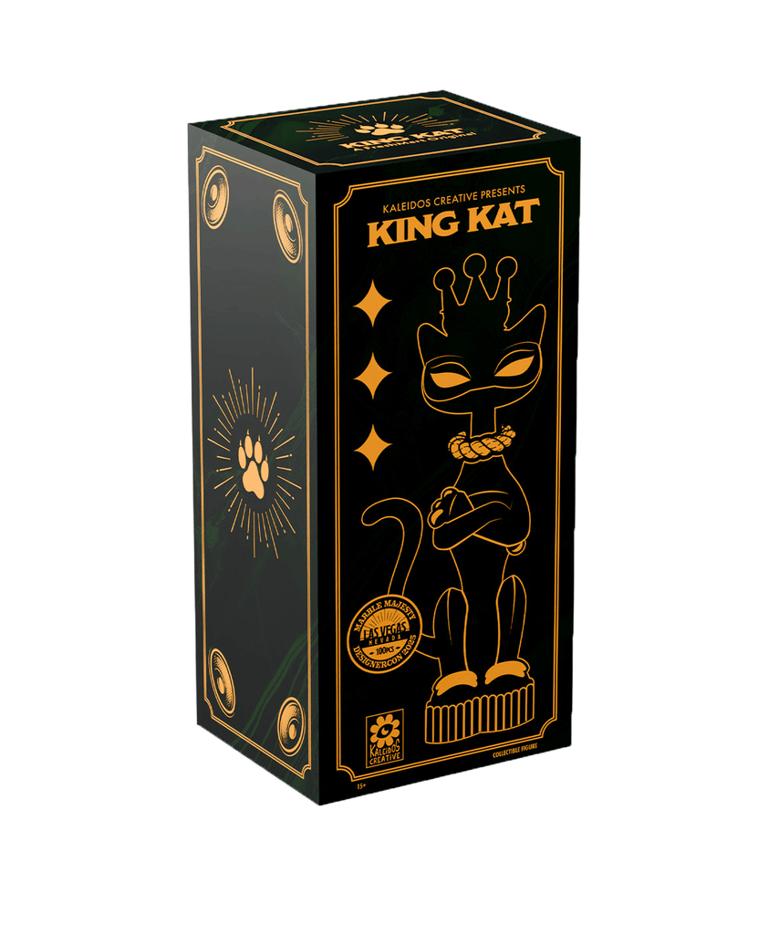 A rectangular black and gold 