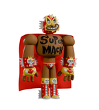 Super Macho — Luchador by Kaleidos Creative: a limited edition collectible with a red cape, mask, boots, 
