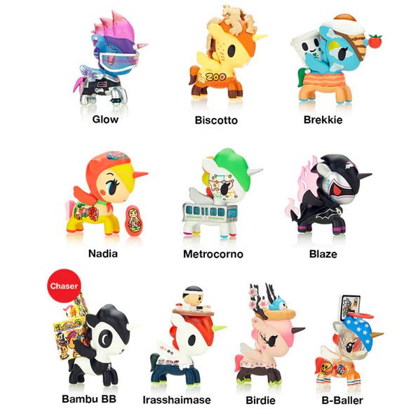A variety of Unicorno Series 12 Blind Boxes in assorted colors can be found in blind boxes by tokidoki.