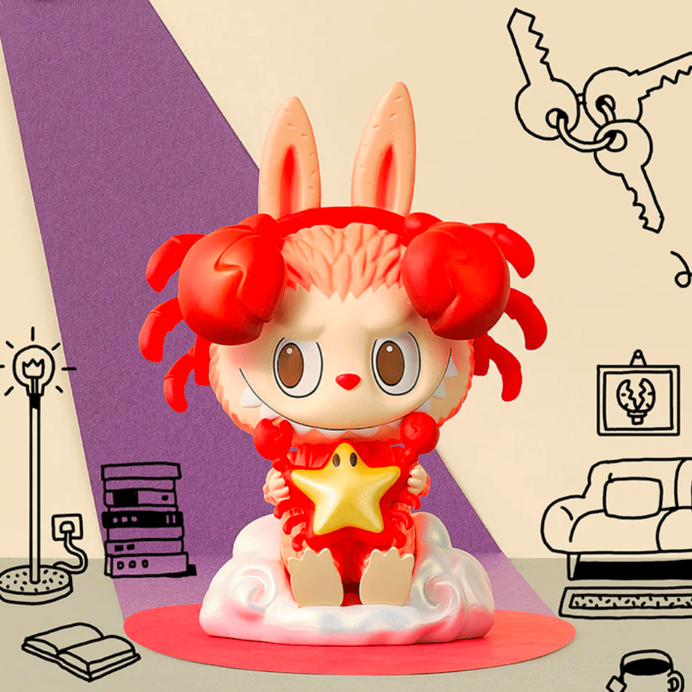 A bunny figurine with a star on its head from Pop Mart's The Monsters - Constellation series Blind Box collection.