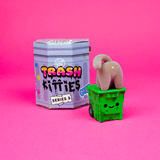 Adorable Trash Kitties Series 3 Blind Box in a box on a pink background by Disburst (US).
