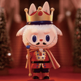 A figurine of a king wearing a crown in festive costume from The Monsters - Let's Christmas Blind Box by Strangecat Toys (US).