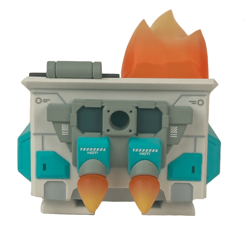 A Mecha Dumpster Fire DF-79 toy, perfect for collectors or Gundam fans by Disburst (US).