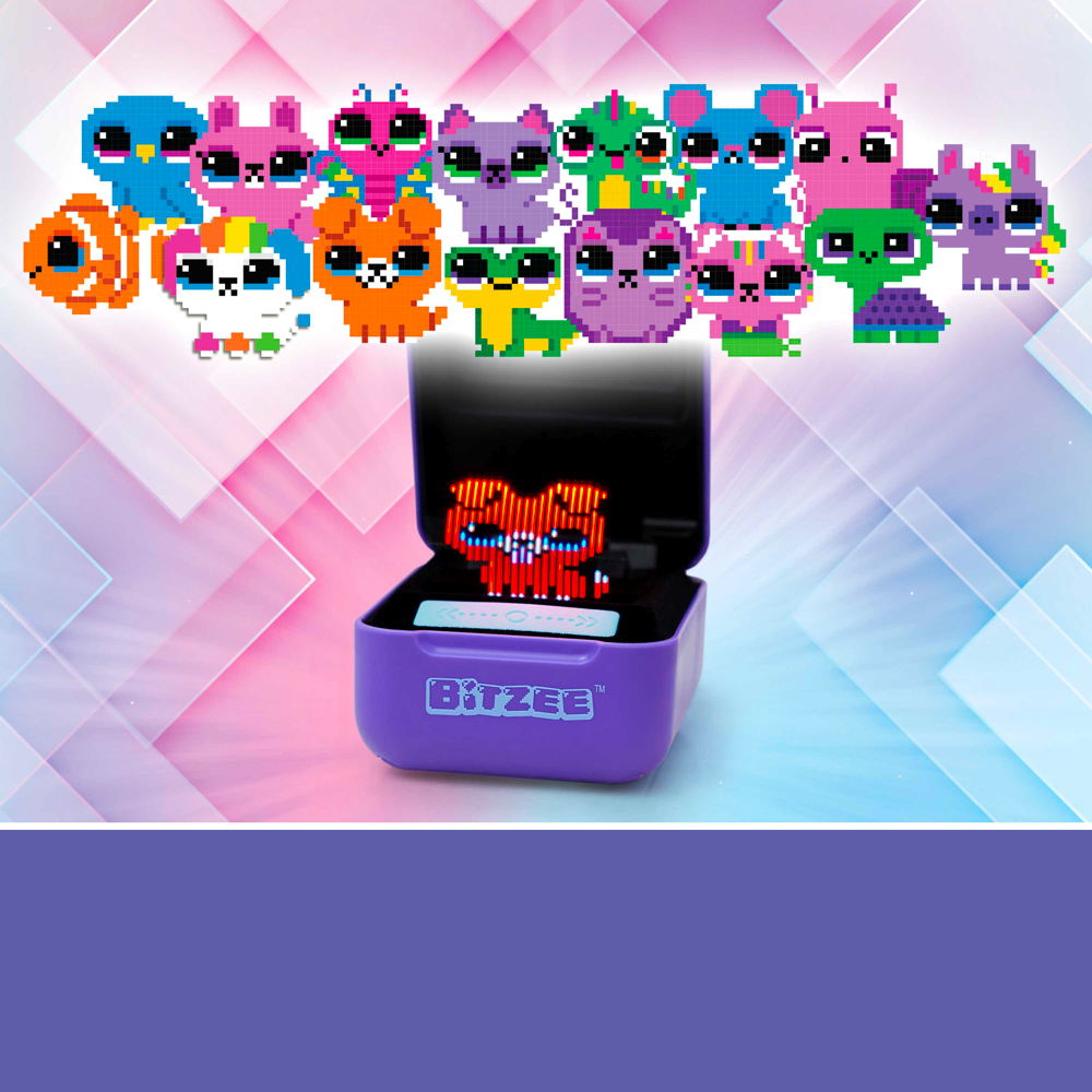 A touch-sensitive Bitzee - Interactive Digital Pet box filled with little tikes.