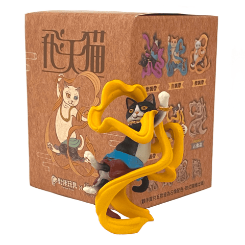 A HitenNeko Flying Cat figurine standing in front of a Partner Toys box.