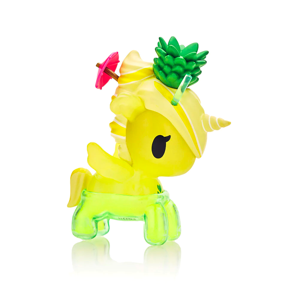 A Frozen Treats Unicorno with a pineapple on its head, inspired by tokidoki.