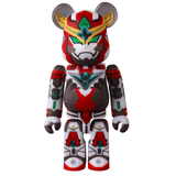 Discover the Medicom Be@rbrick Series 49 Blind Box, featuring a robot-inspired toy figure with bear-like ears and vibrant red, white, and green patterns. A must-have for collectors of unique designs.