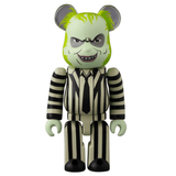 Crafted by Medicom (JP), the Be@rbrick Series 49 Blind Box features a bear in a black and white striped suit with a tie, complemented by a green face, sinister smile, and mischievous eyes, adding surprise to this intriguing collectible.