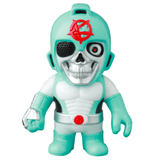 A green Vag 35 - Gunjo toy with a skull-like design by Medicom (JP).