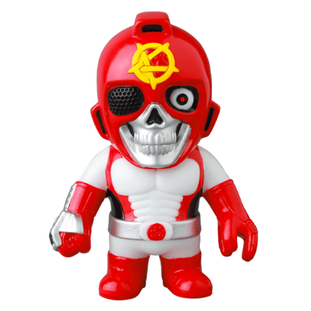A Vag 35 - Gunjo toy adorned with a weaponized skeleton design by Medicom (JP).