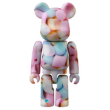 Medicom's Be@rbrick Series 49 Blind Box includes a toy bear figure with a colorful pastel abstract pattern, offering a delightful surprise for collectors.