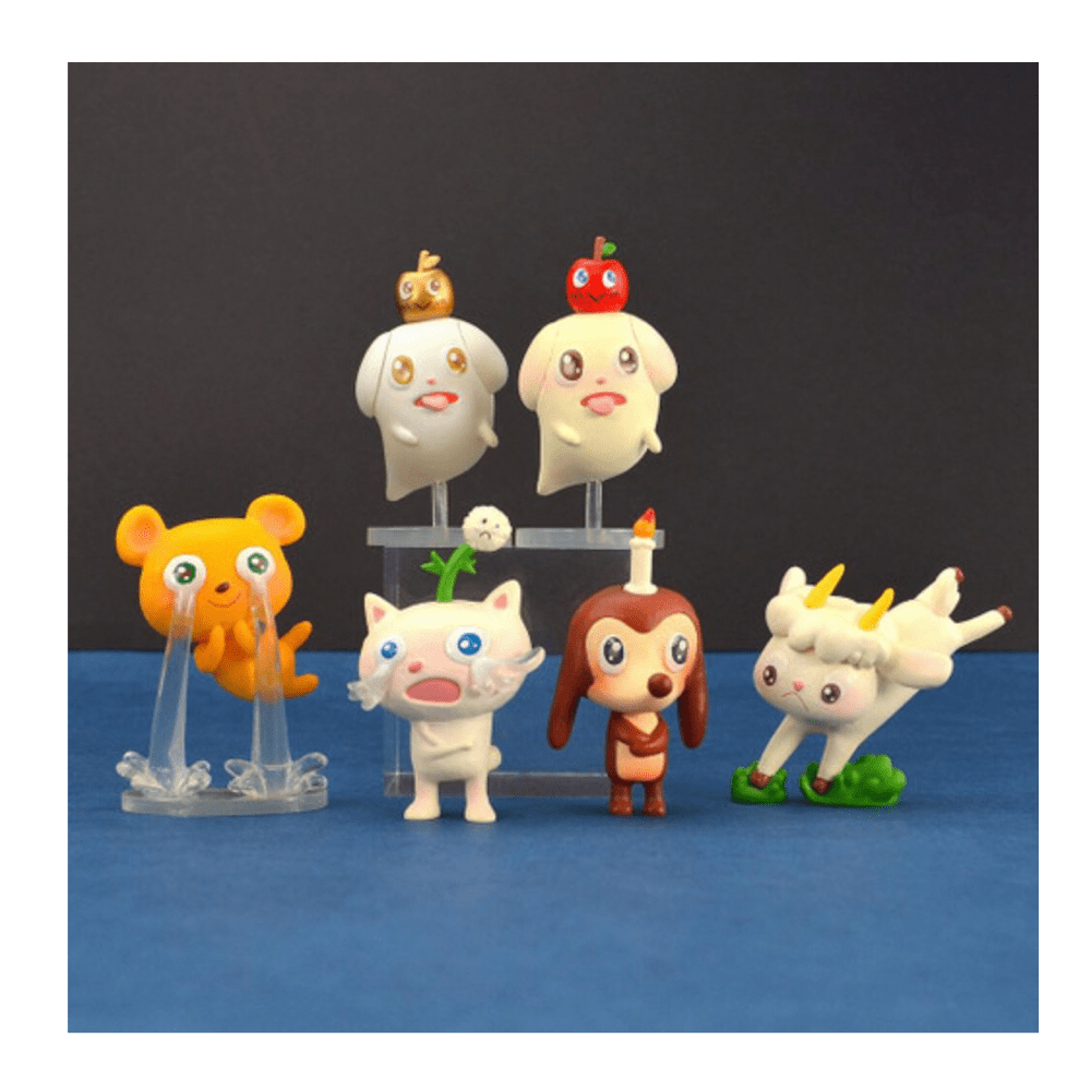 A group of Chen Wei Ting blind box figurines featuring various animals on them from Partner Toys (TW).